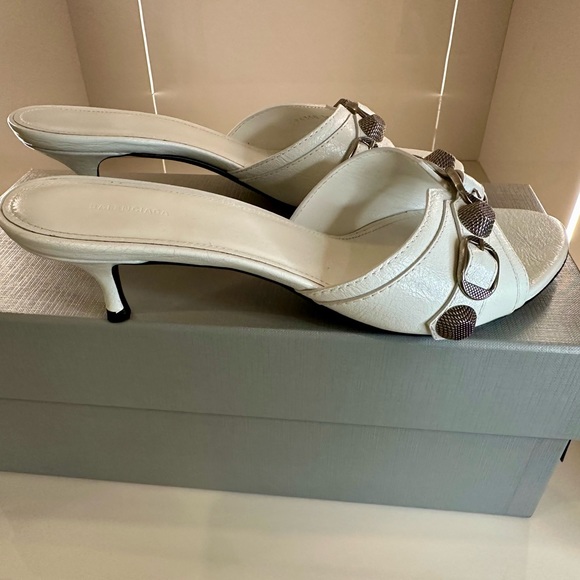 Balenciaga Cagole embellished leather mules size 38 - Picture 4 of 10